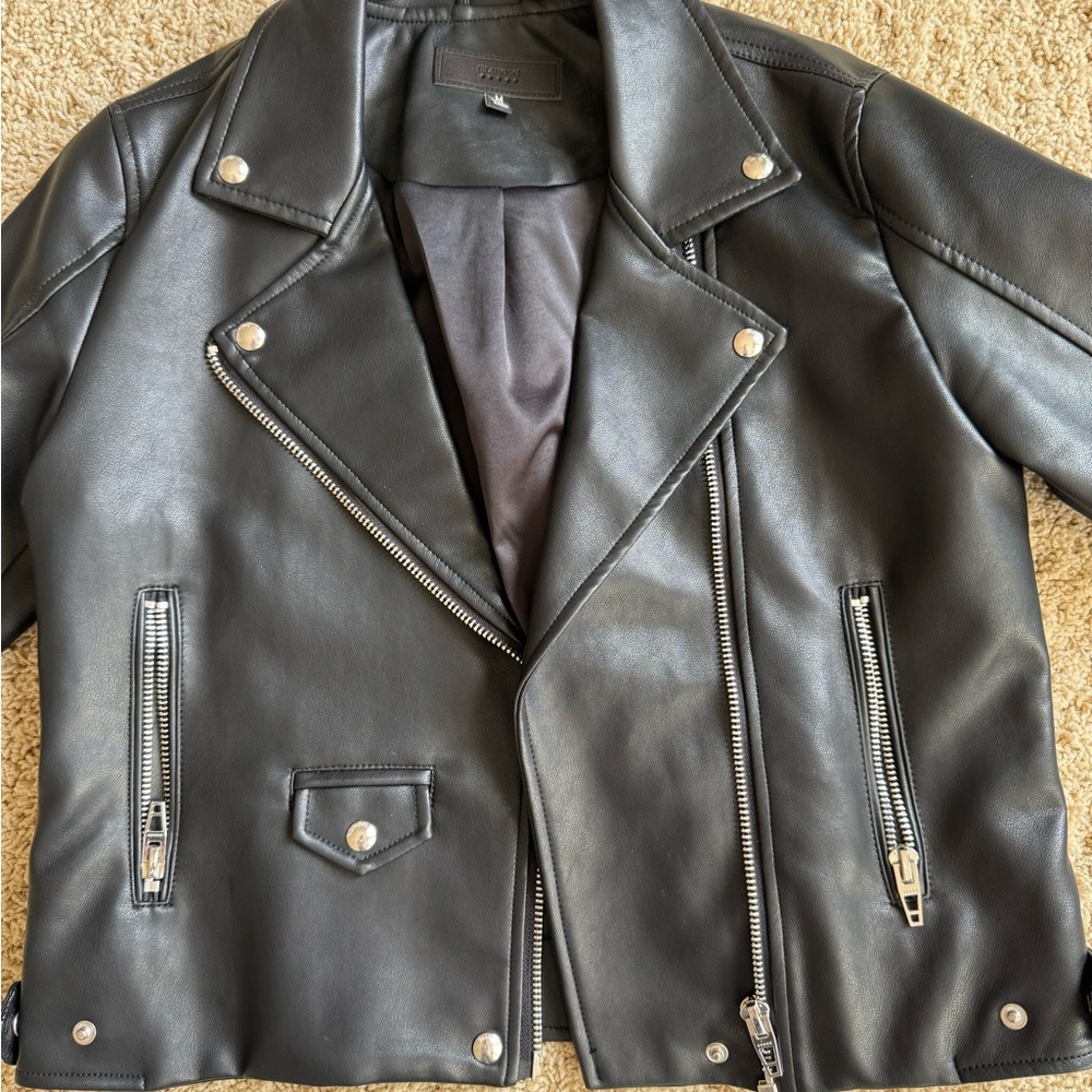 Blank NYC Dark Faux Leather Jacket